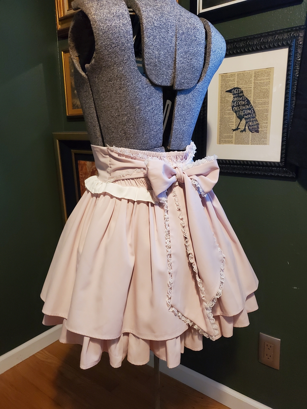 Pink and White Lace-Trim Jirai Kei Lolita set - Picture 6 of 10